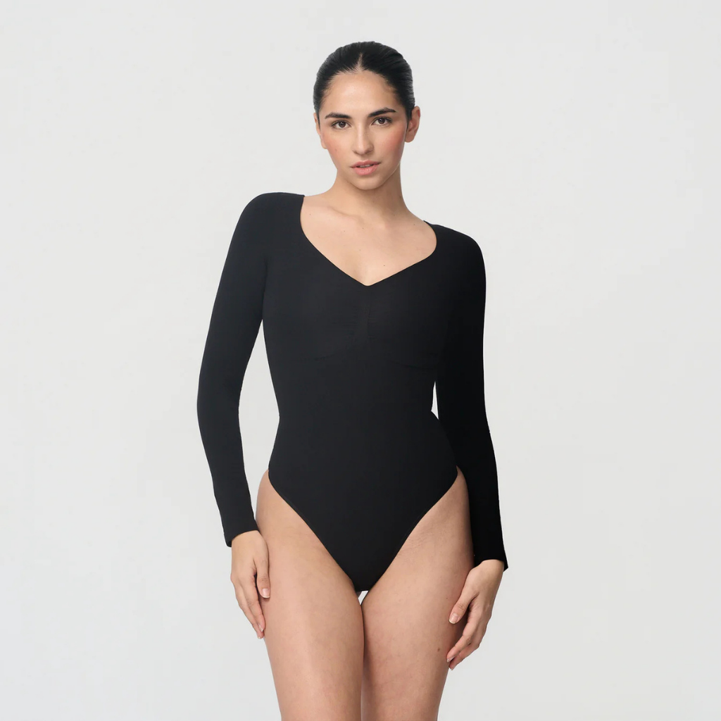 Sculpting bodysuit manga larga